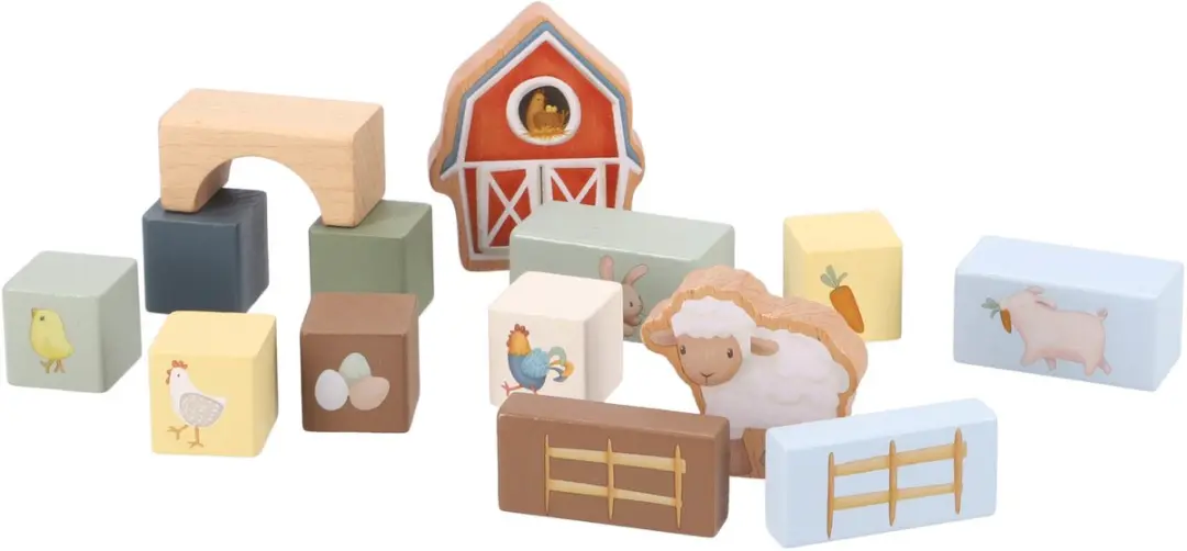 Little Dutch Little Farm Bouwblokken - 3 Stuks - Groen - afbeelding 5 van 6