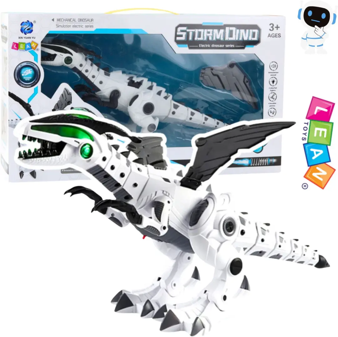 LEANTOYS Lopende Dinosaurus Robot Wit