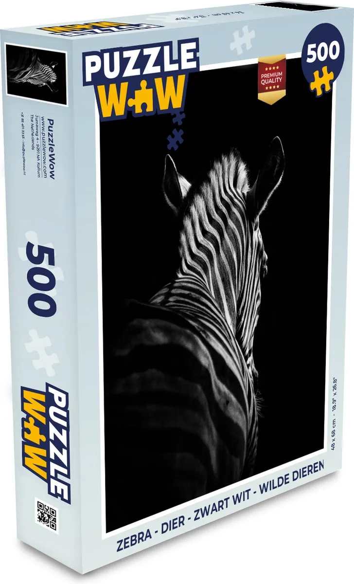 PuzzleWow Zebra Legpuzzel 500 Stuks