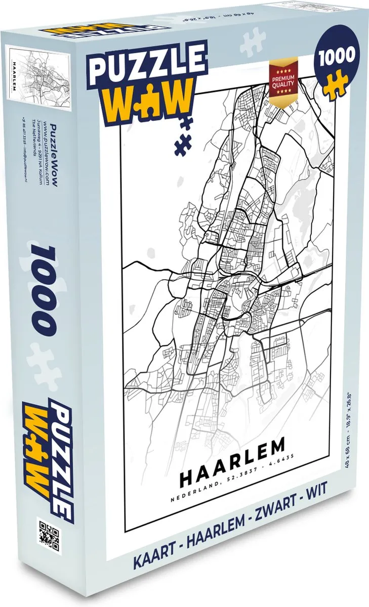 PuzzleWow Haarlem Legpuzzel 1000 Stuks - Multicolor