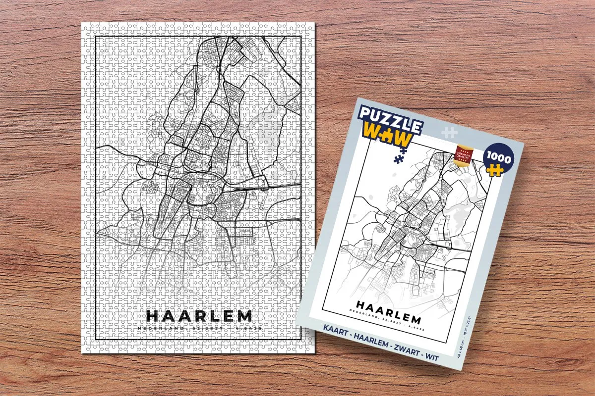 PuzzleWow Haarlem Legpuzzel 1000 Stuks - Multicolor