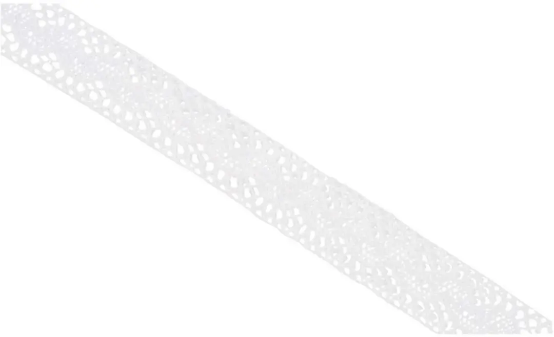 CC Crochet Lace Border , W: 30 mm, white, 10 m/ 1 roll