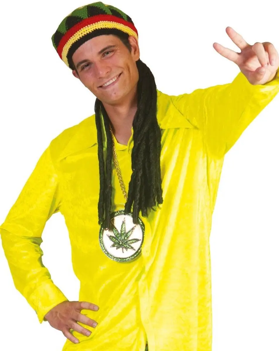 Rastamuts met haar