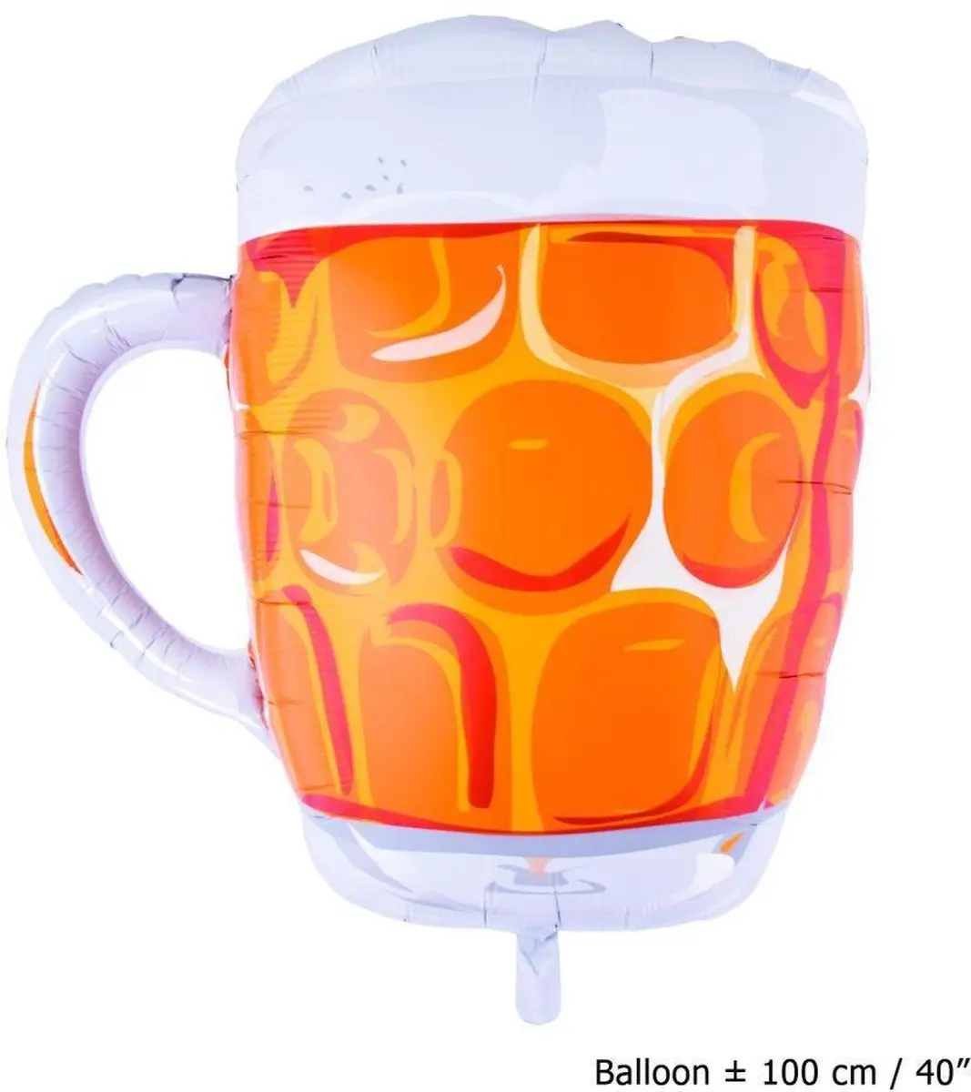 Folieballon Bierglas groot 100cm