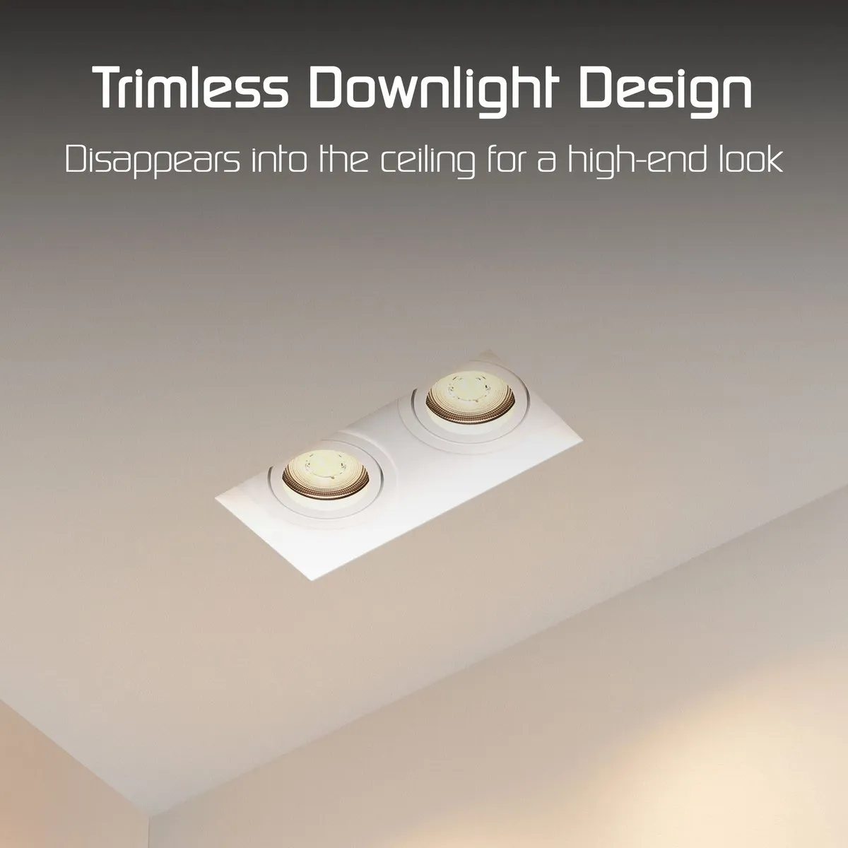 Ledvion Trimless Smart Inbouwspot 6x - 130x130mm - RGBW 4.9W - Wit