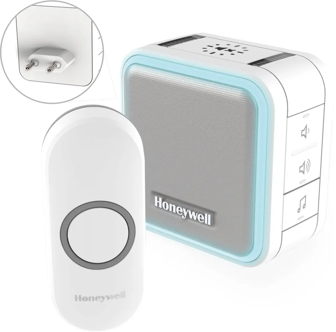Honeywell DC515NP2 Draadloze Halogeen Gong - 6 Melodieën - Wit