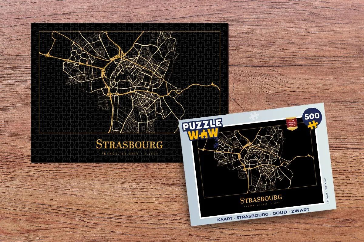 PuzzleWow Strasbourg Legpuzzel 500 Stuks - Multicolor