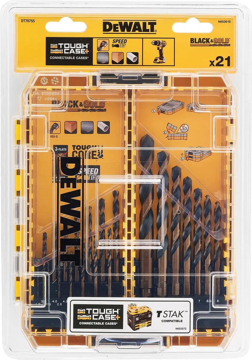 DeWalt HSS-G Metallboor Set DT70755-QZ - 21 Stuks - afbeelding 3 van 6