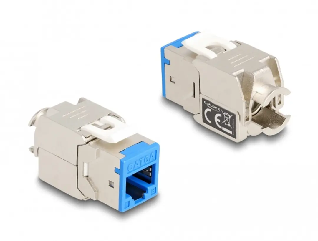 Delock Keystone RJ45 LSA Cat.6A Modul - 8 Stuks - Assorti Kleuren
