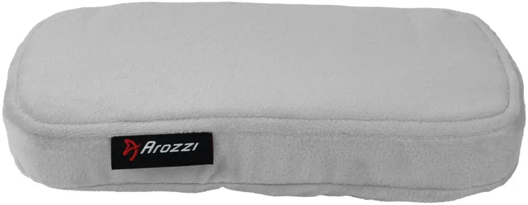 Arozzi Armleuningkussens Memory Foam Velvet Grijs - 2 Stuks