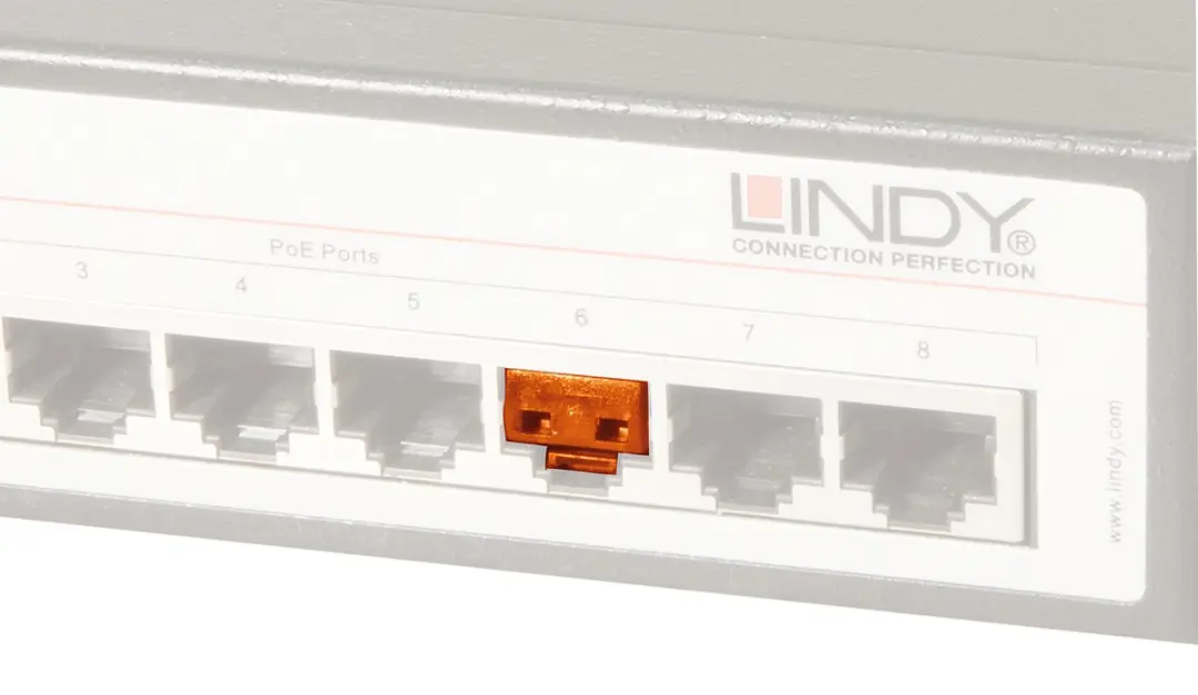 Lindy RJ45 Poortsloten ORANGE - 20 Stuks - afbeelding 2 van 3