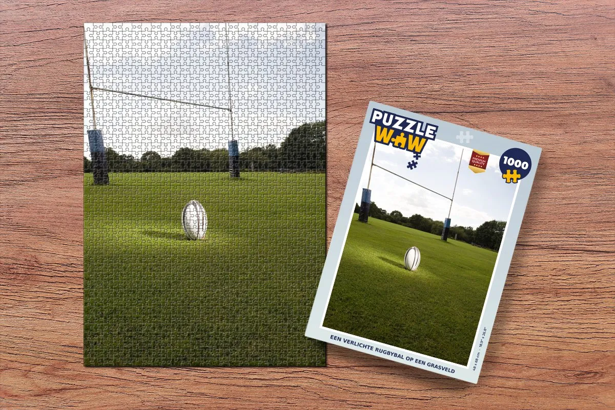 PuzzleWow Legpuzzel Rugbybal Multicolor - 1000 Stukjes