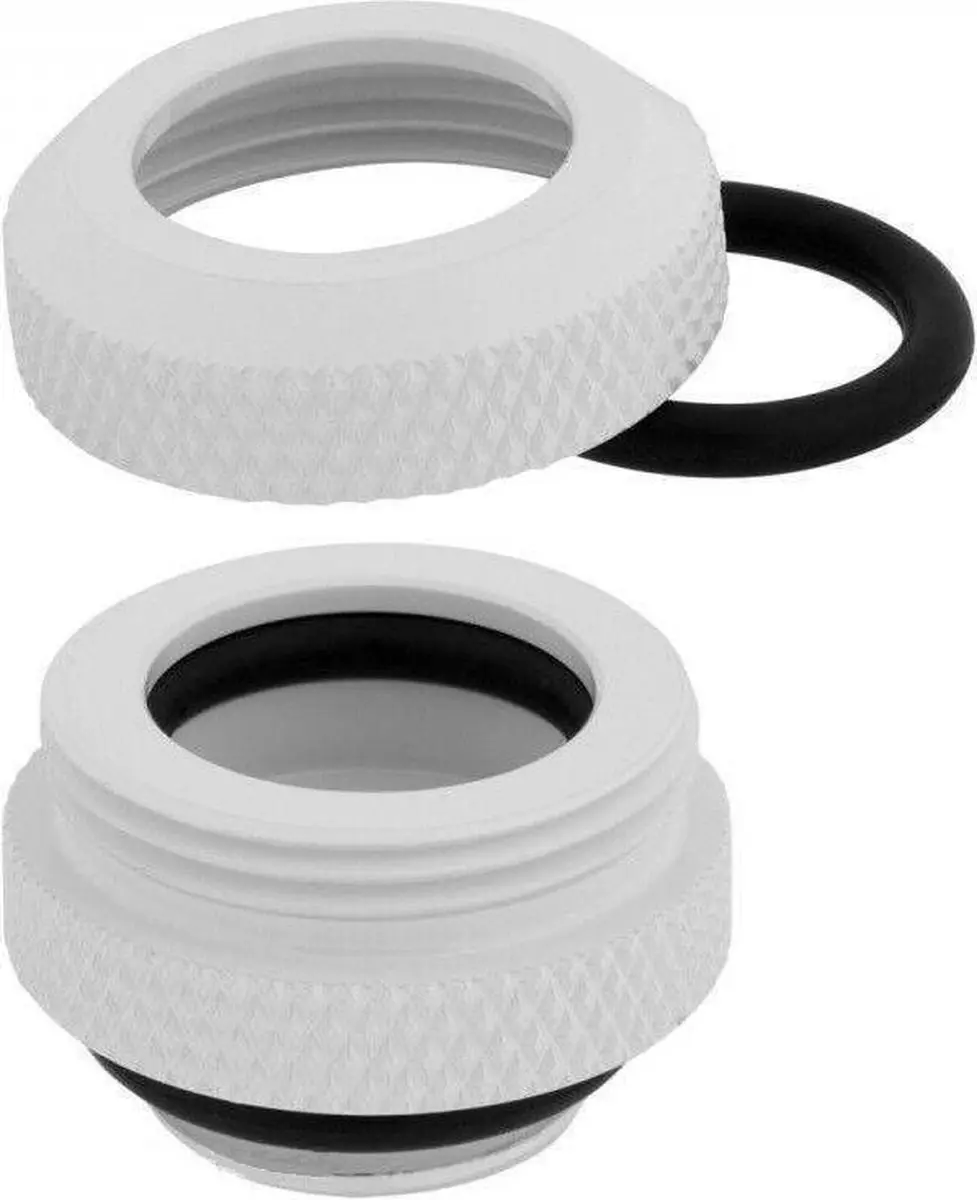Corsair Hydro X XF Hardline Fitting - 4 Stuks OD 14mm - Wit - afbeelding 3 van 4