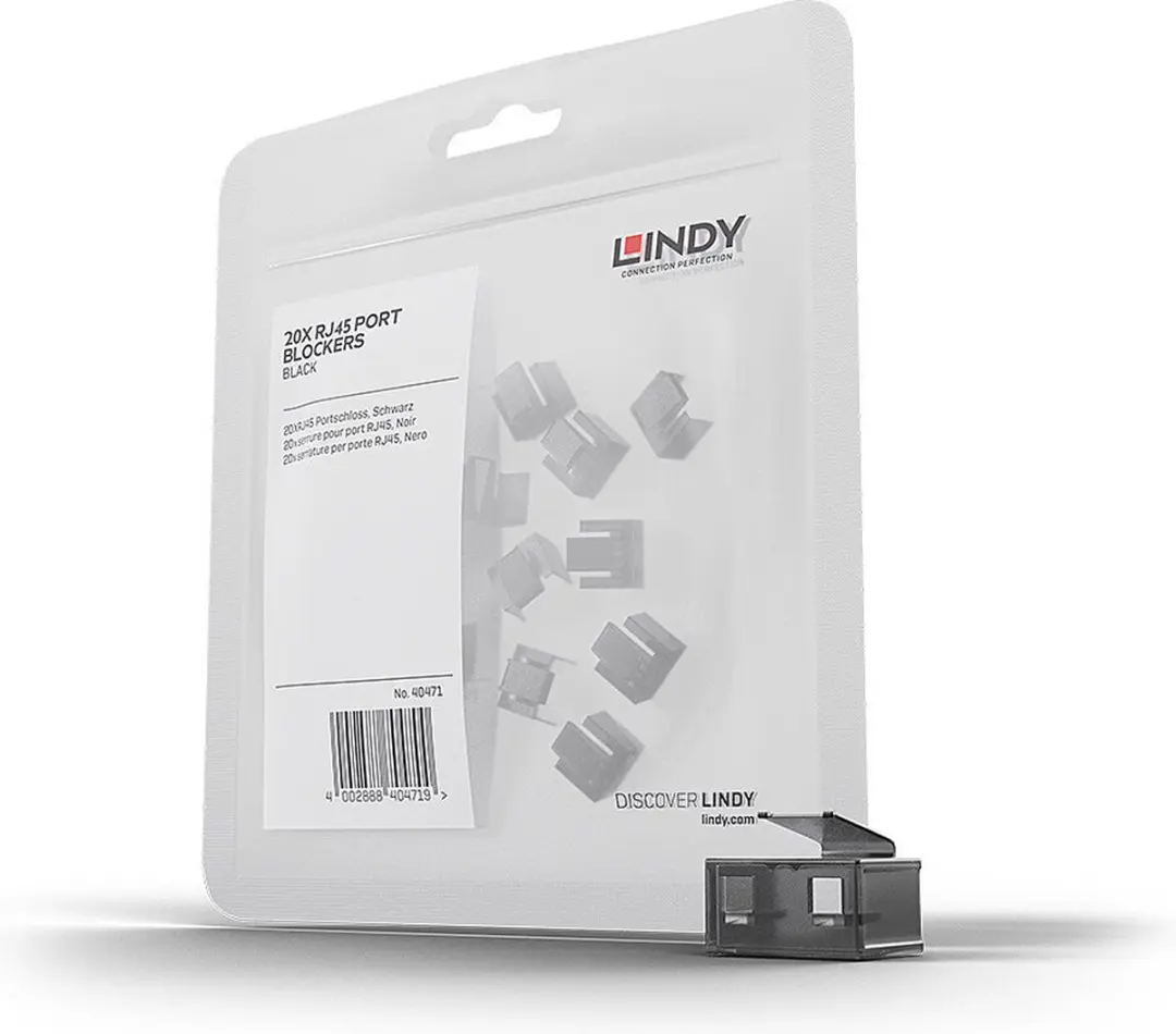 Lindy RJ45 Connector 40471 - Zwart - afbeelding 2 van 2