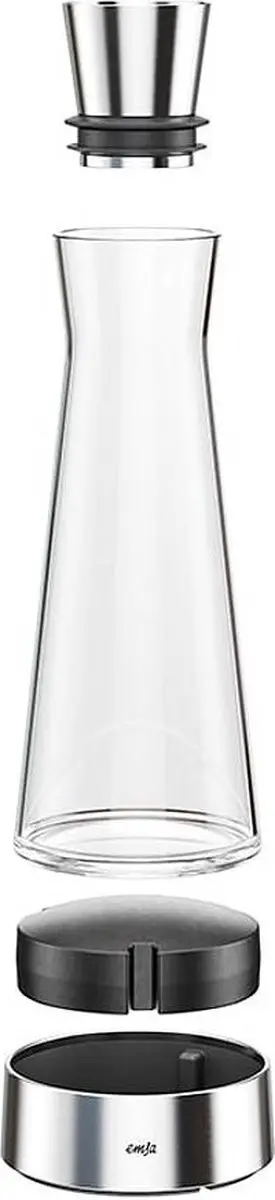 Emsa Flow Slim Karaf 1L - Glas/RVS - afbeelding 2 van 6
