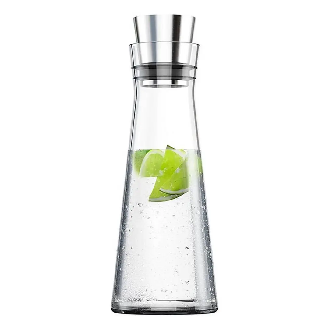 Emsa Flow Slim Karaf 1L - Glas/RVS - afbeelding 3 van 6