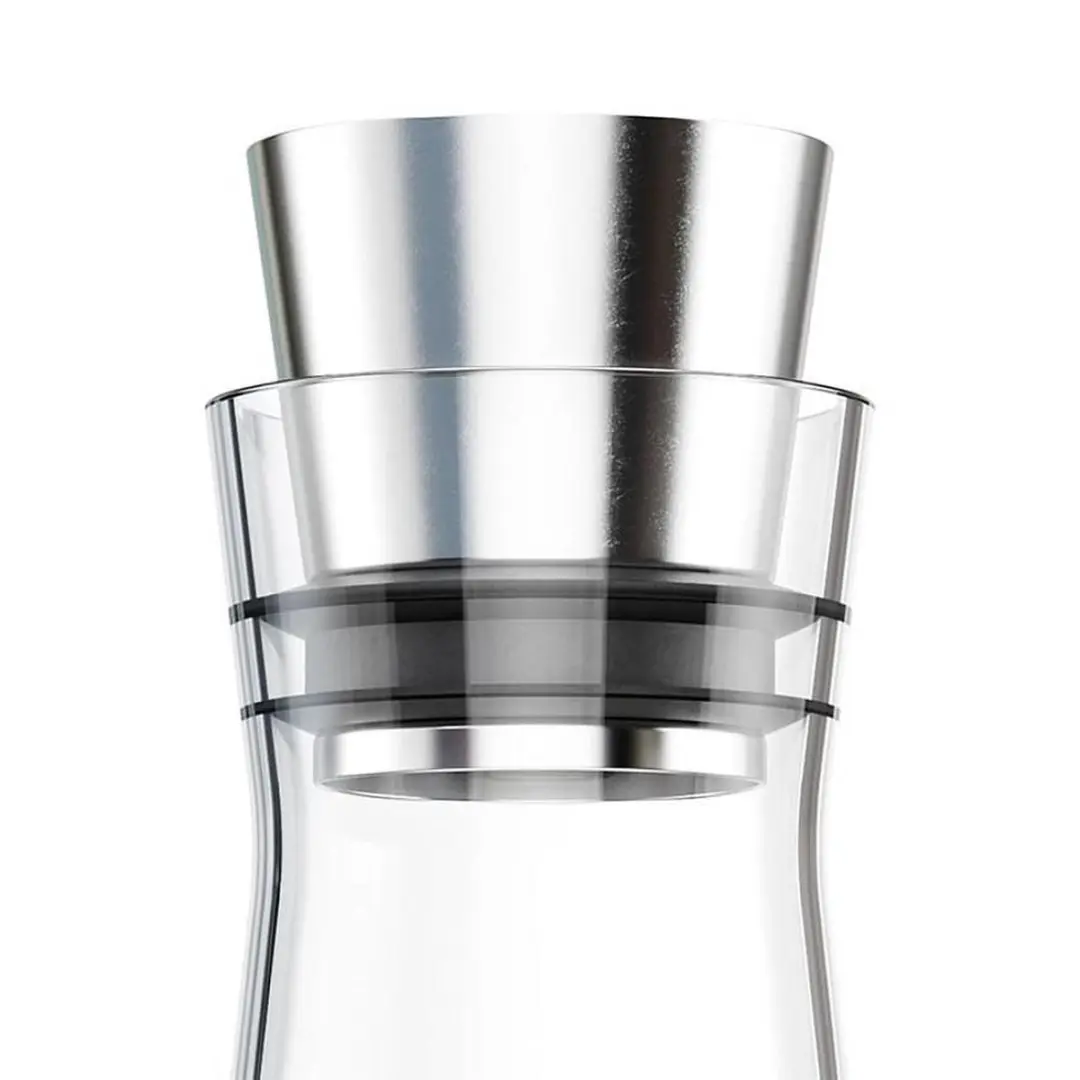 Emsa Flow Slim Karaf 1L - Glas/RVS - afbeelding 5 van 6