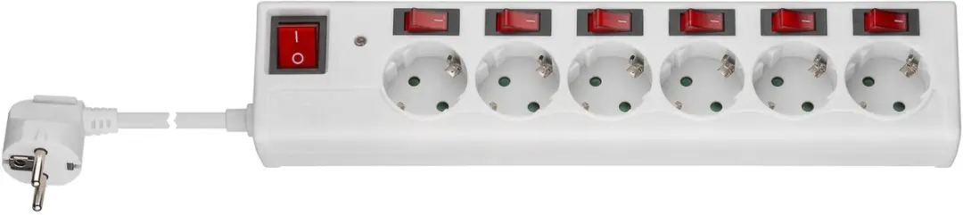 Goobay 6-voudige stekkerdoos met randaarde 3500W