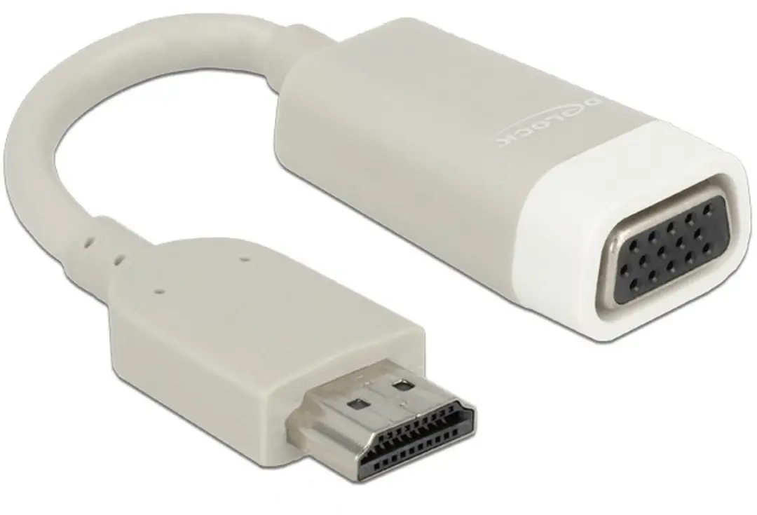 Delock HDMI naar VGA Adapter 65469 - 15cm - Grijs - afbeelding 4 van 5