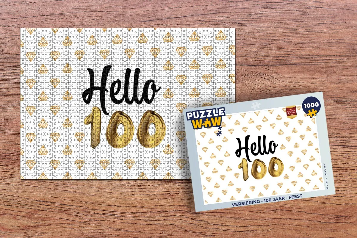 PuzzleWow 100 Jaar Legpuzzel 1000 Stuks - Multicolor