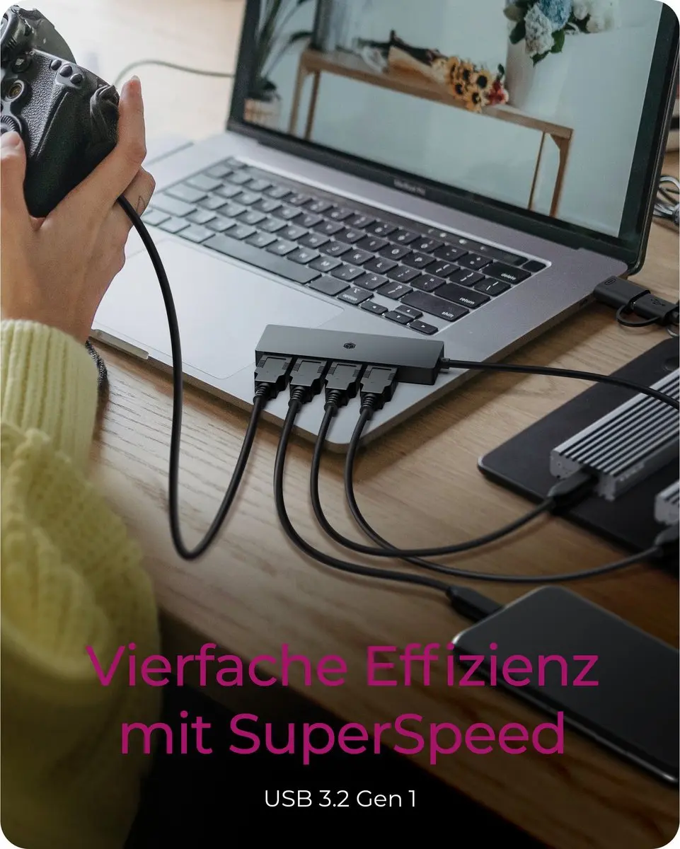 Icy Box IB-HUB1424-C3 USB-Hub 4 Poorten