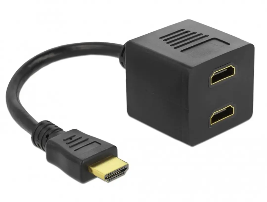 Delock HDMI Male naar 2x HDMI Female Adapter