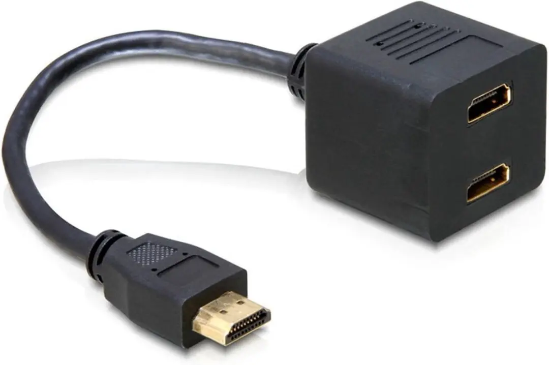 Delock HDMI Male naar 2x HDMI Female Adapter - Zwart