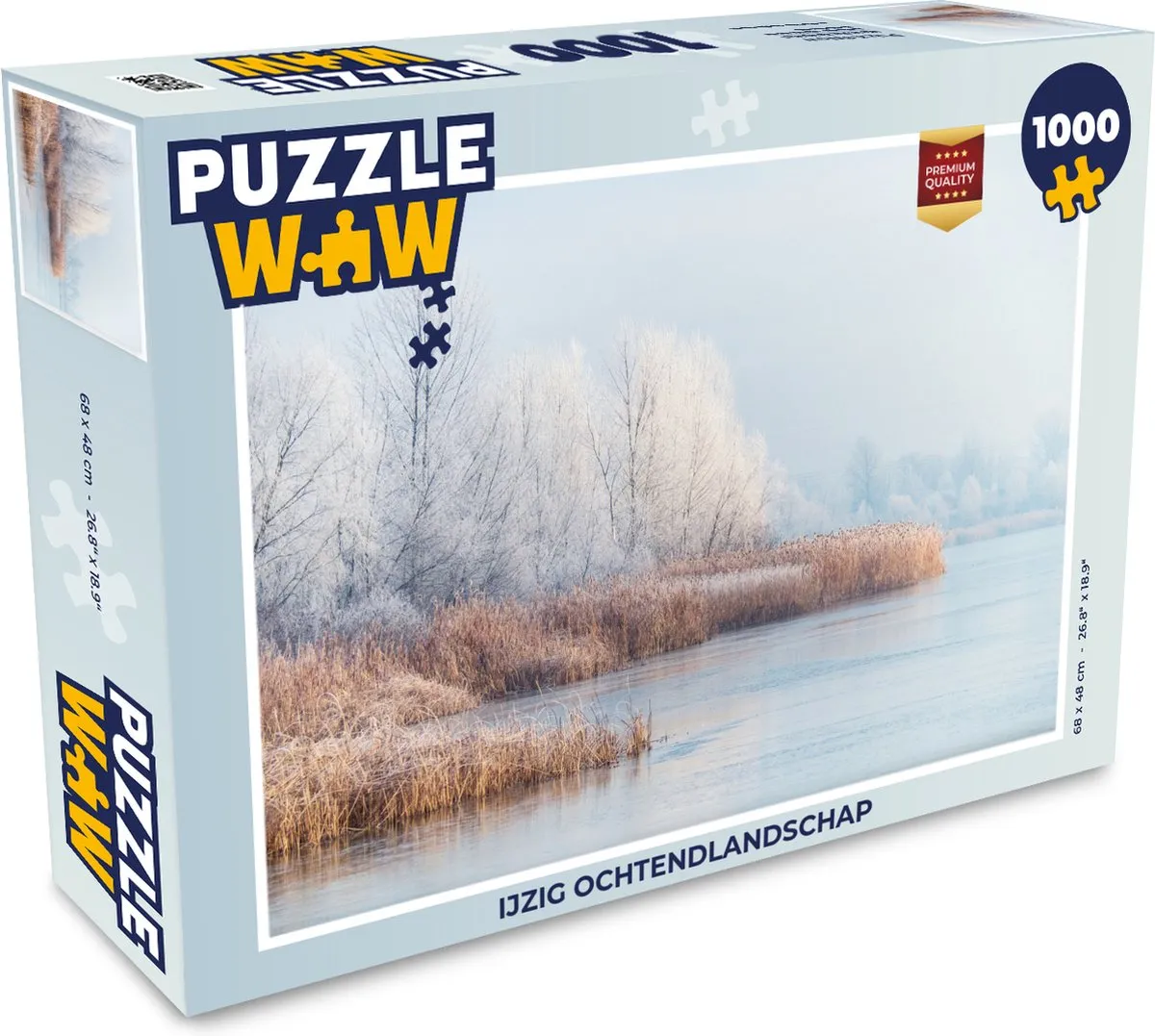 PuzzleWow Winter Landschap Legpuzzel 1000 Stuks - Multicolor
