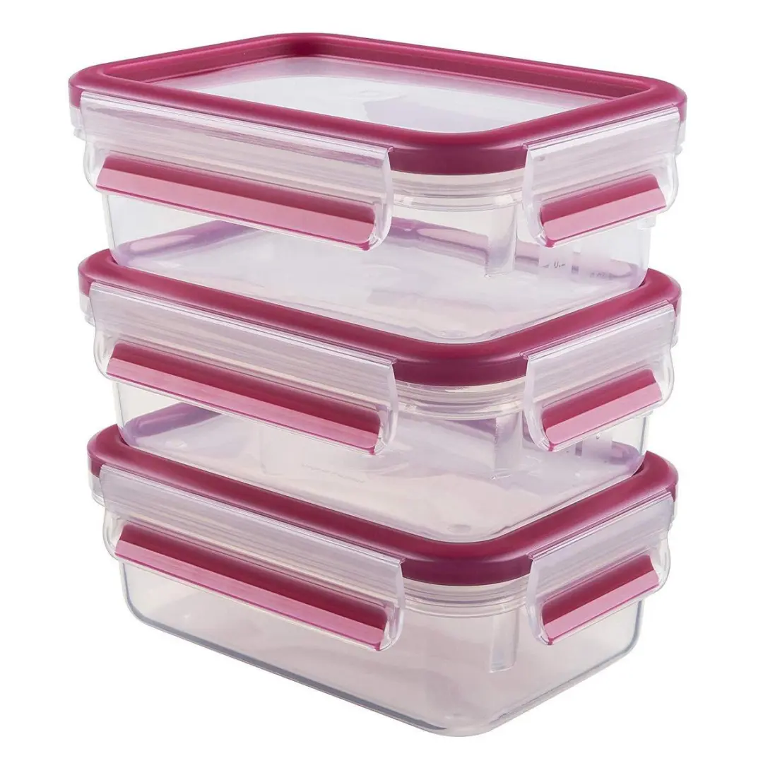 Emsa Clip & Close 3-delig Voedselboxset 0.55L - Roze/Transparant - afbeelding 5 van 6