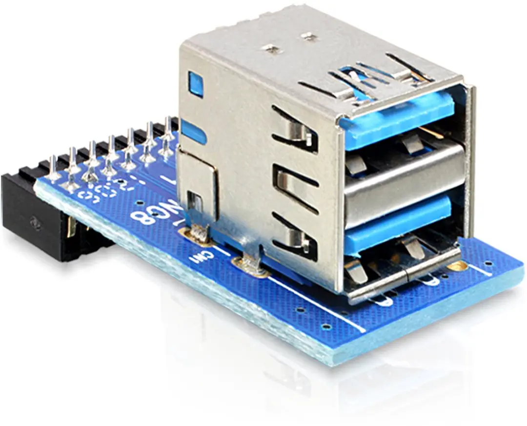 Delock 41865 USB 3.0 Adapter - 2x Vrouwelijk - afbeelding 2 van 2