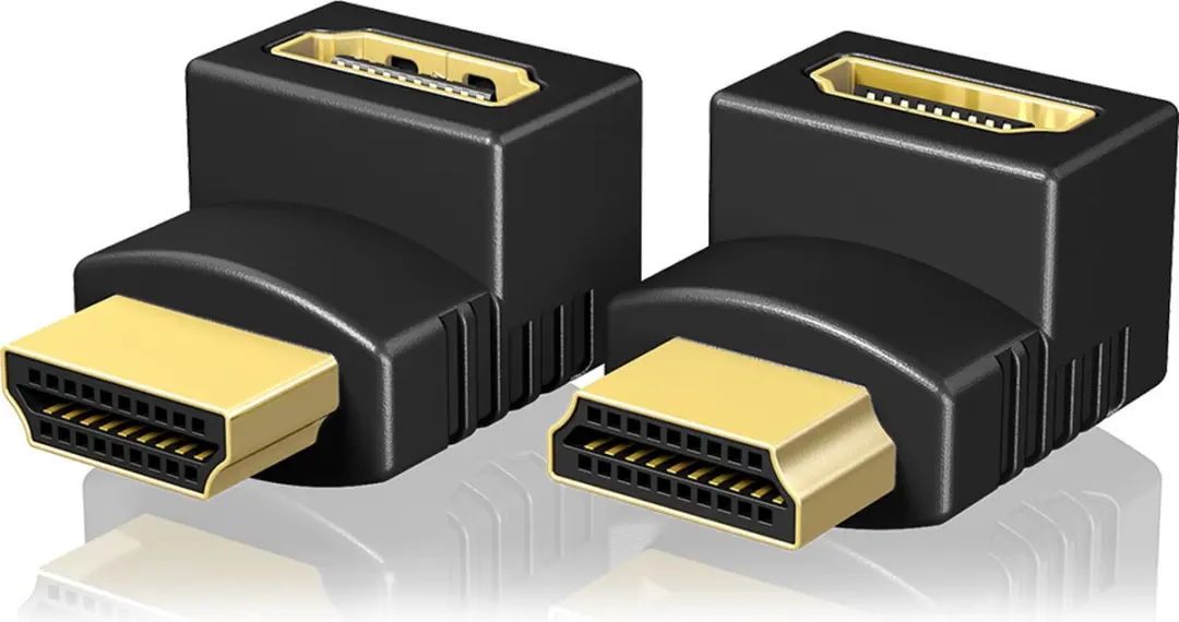 Icy Box HDMI Hoekadapters 2x - Zwart - afbeelding 4 van 4