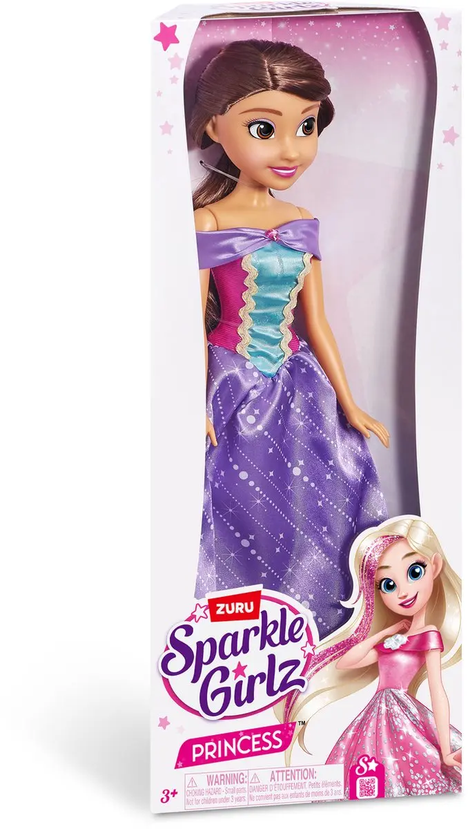 ZURU Sparkle Girlz Prinses Pop 45cm - 10049B - Paars - afbeelding 3 van 6
