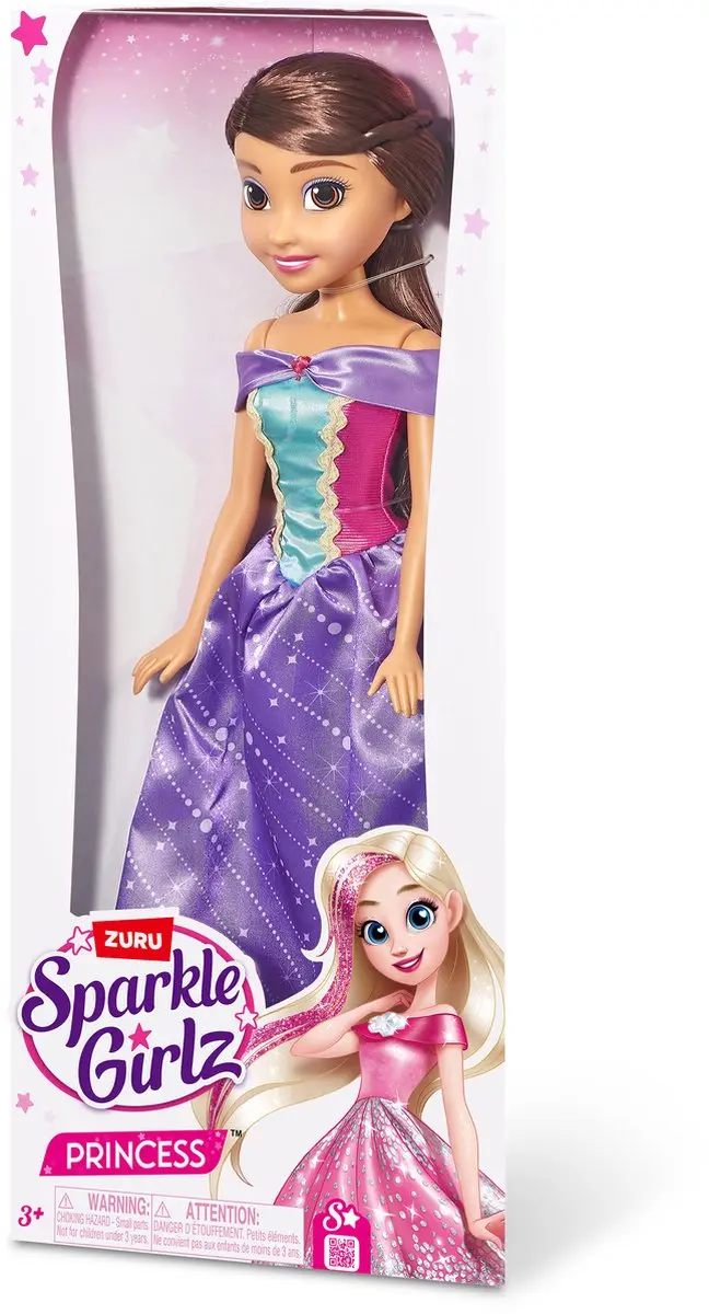 ZURU Sparkle Girlz Prinses Pop 45cm - 10049B - Paars - afbeelding 6 van 6