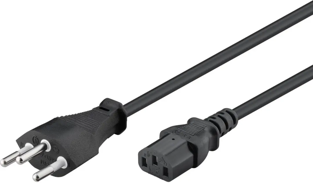 Goobay Netsnoer 2m J-stekker naar C13 - 3x1,5mm² Zwart
