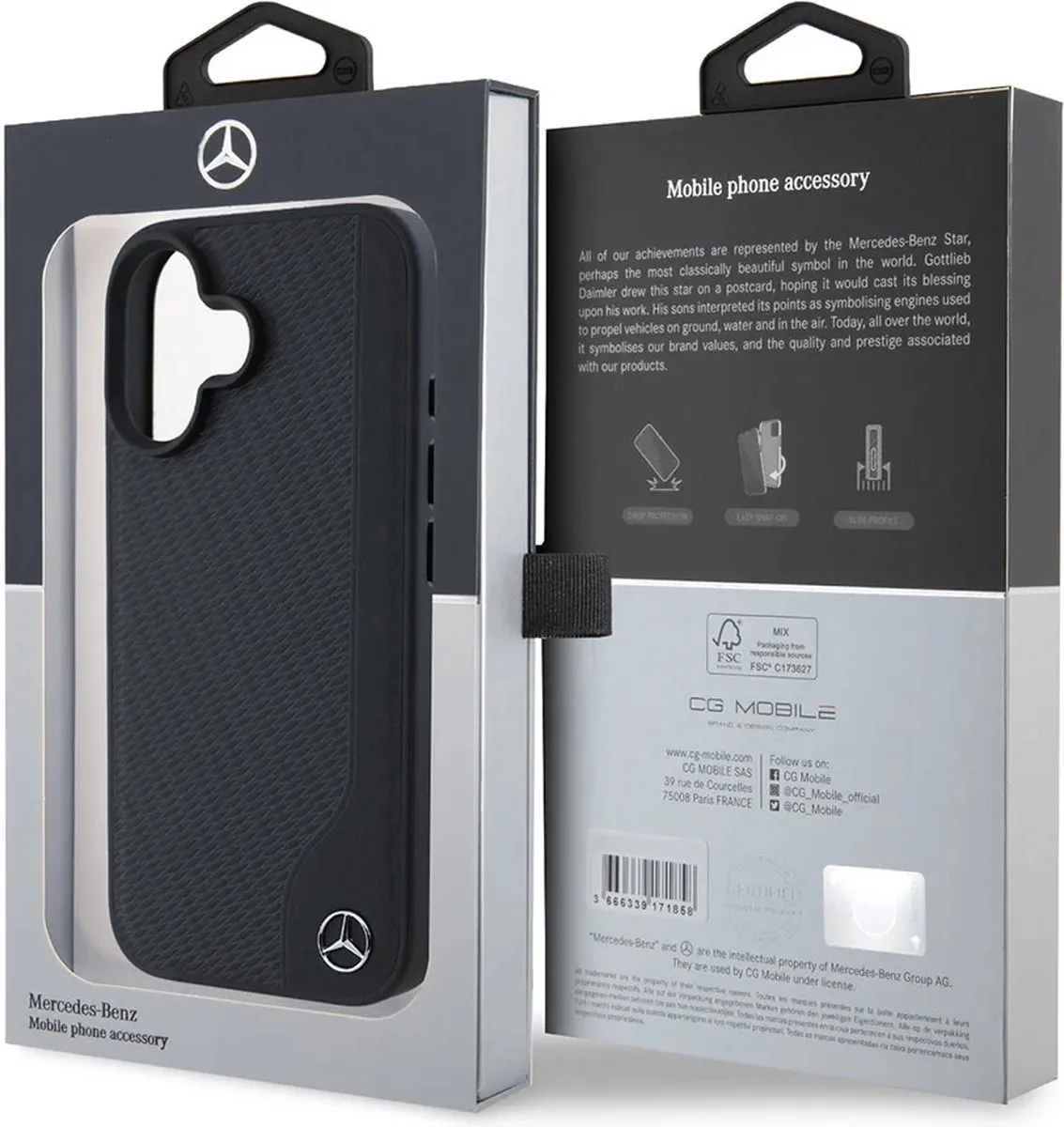 Mercedes-Benz iPhone 16 Backcover Hoesje - Zwart