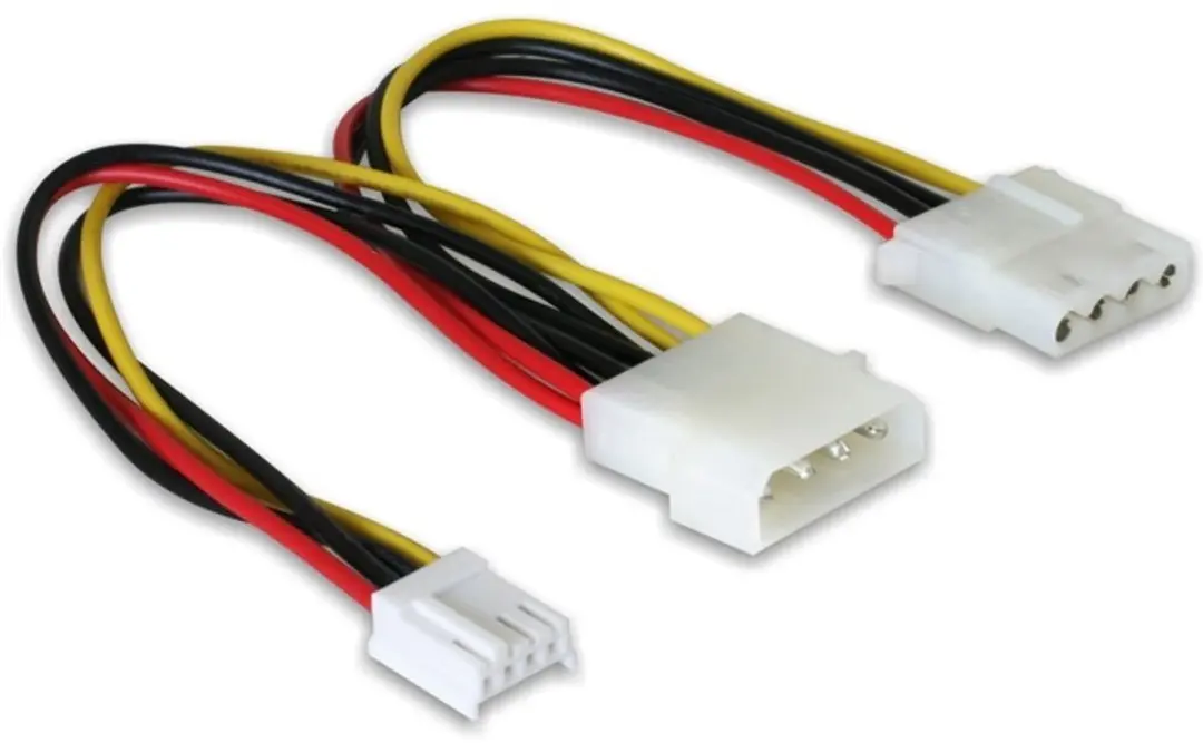 Delock Molex Floppy Voedingskabel 0,20m - Wit - afbeelding 3 van 3