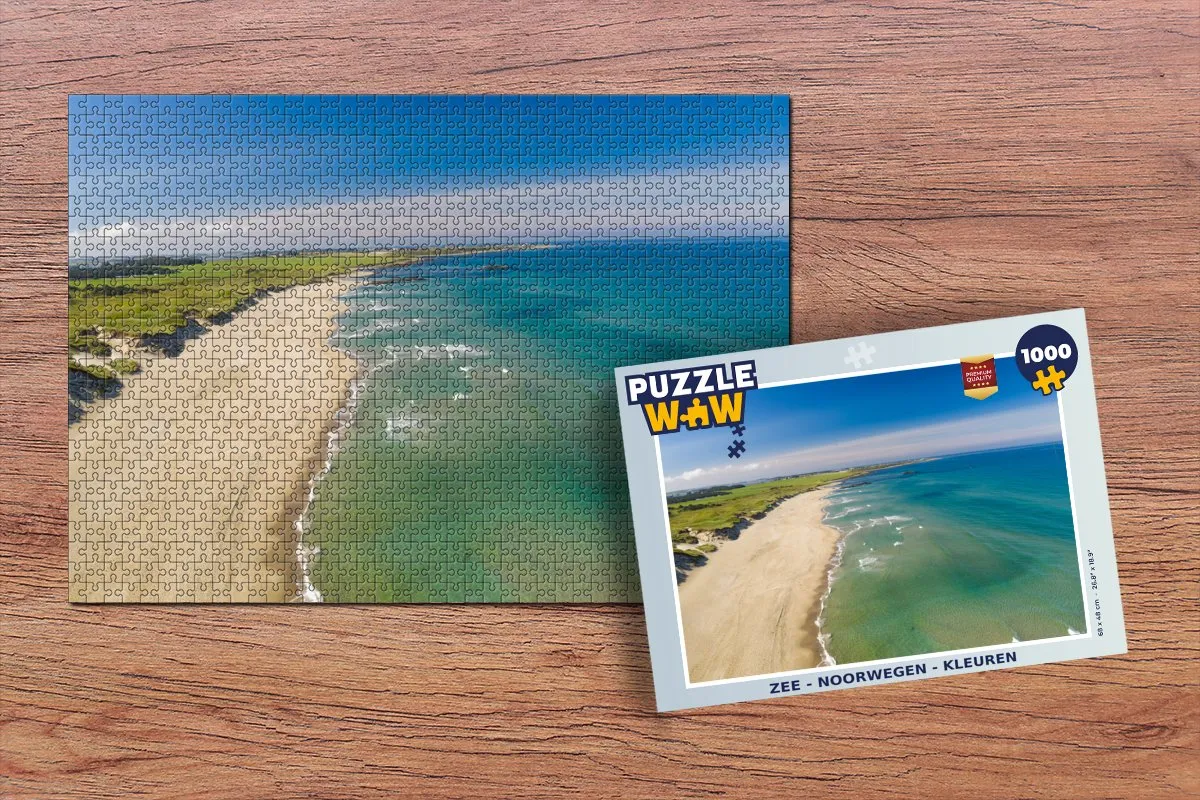 PuzzleWow Zee Noorwegen Legpuzzel 1000 Stuks - Multicolor