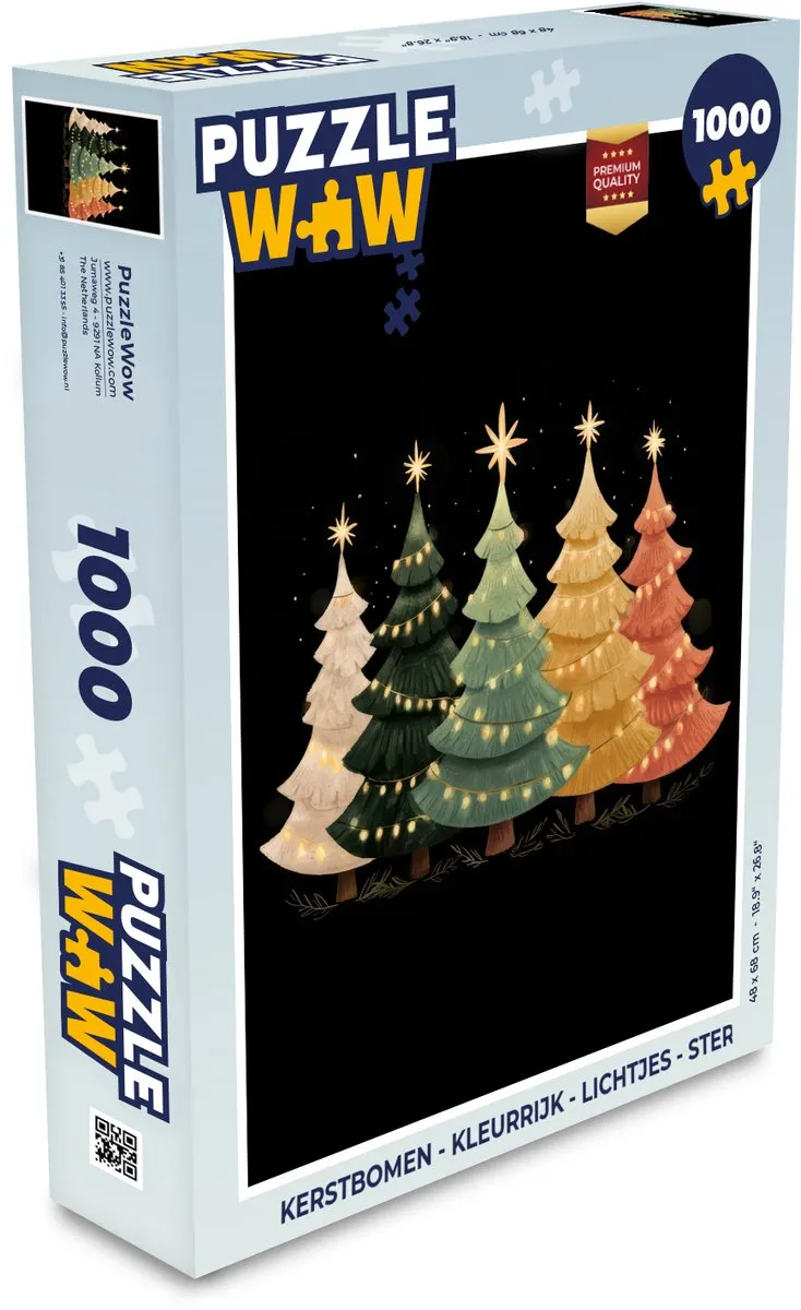 PuzzleWow Kerstboom Puzzle 500 Stuks - Kleurrijk