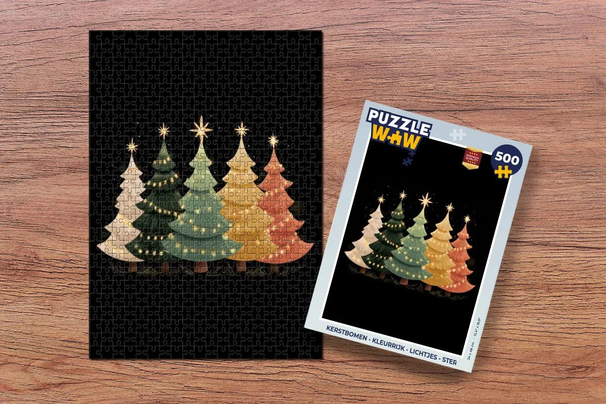 PuzzleWow Kerstboom Puzzle 500 Stuks - Kleurrijk