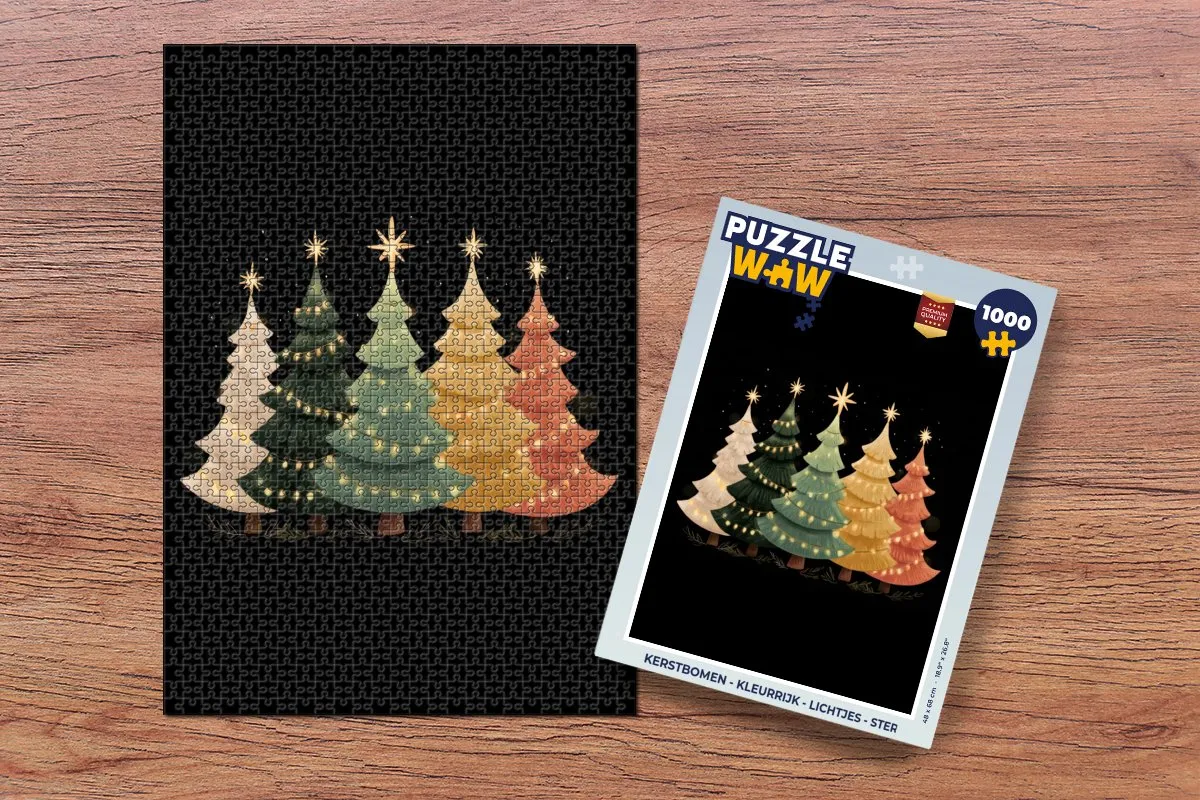 PuzzleWow Kerstboom Puzzle 500 Stuks - Kleurrijk