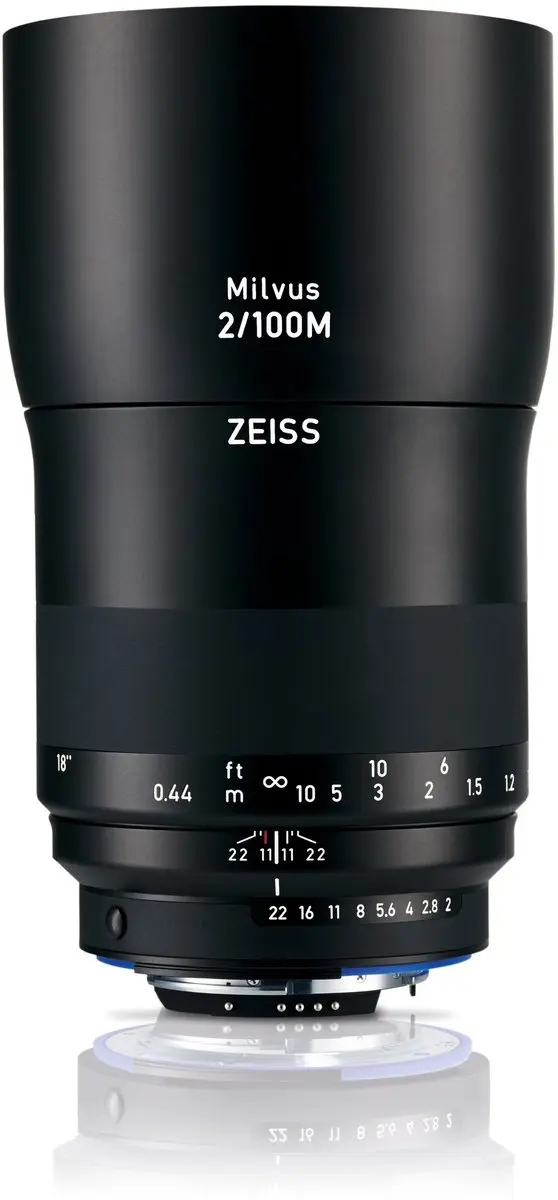 Carl Zeiss Milvus 2/100M SLR Macrolens Zwart