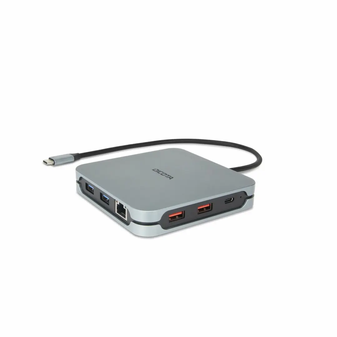 Dicota D32057 USB-C Interface Hub - 9 Poorten - Zilver - afbeelding 4 van 6