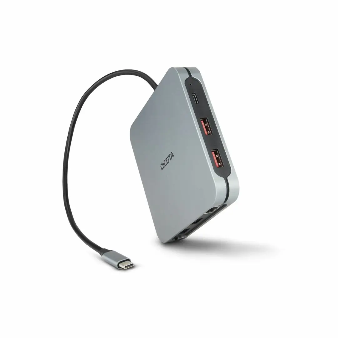 Dicota D32057 USB-C Interface Hub - 9 Poorten - Zilver - afbeelding 3 van 6