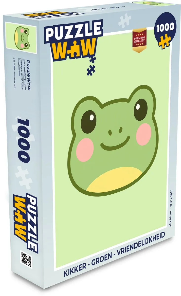 PuzzleWow Kikker Legpuzzel 1000 Stuks - Groen