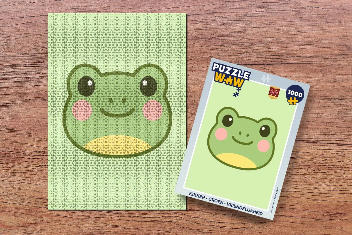PuzzleWow Kikker Legpuzzel 1000 Stuks - Groen