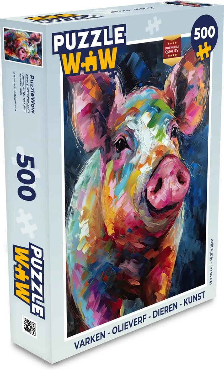 PuzzleWow Varken Legpuzzel 500 Stuks