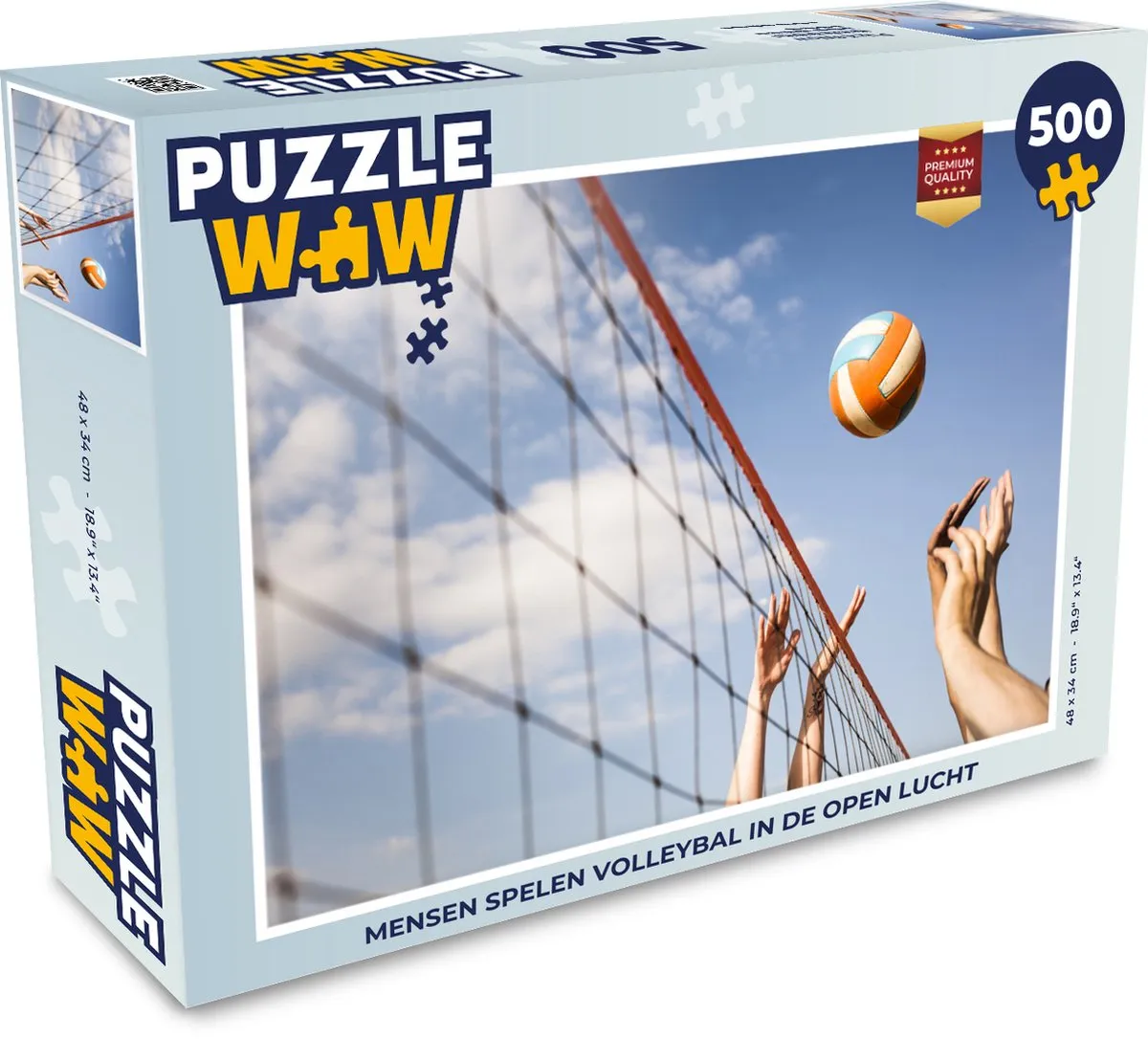 PuzzleWow Volleybal Legpuzzel 500 Stuks - Multicolor