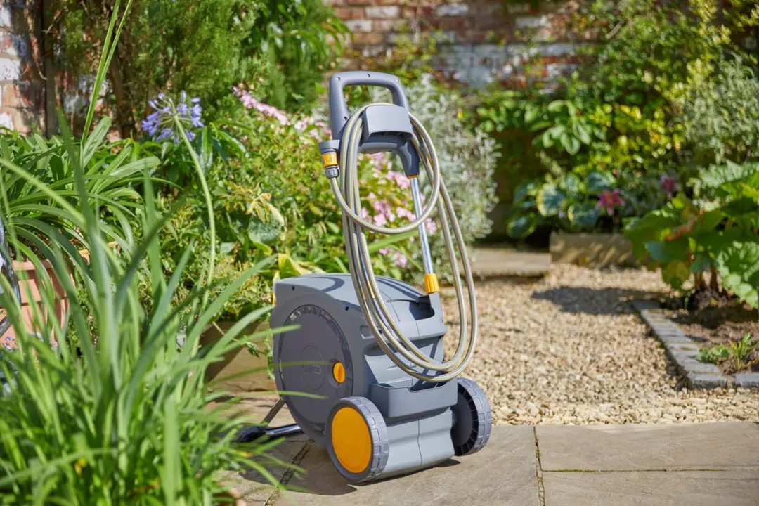 Hozelock Auto Reel Mobile slangenwagen 35 m + GRATIS Multi Spraygun