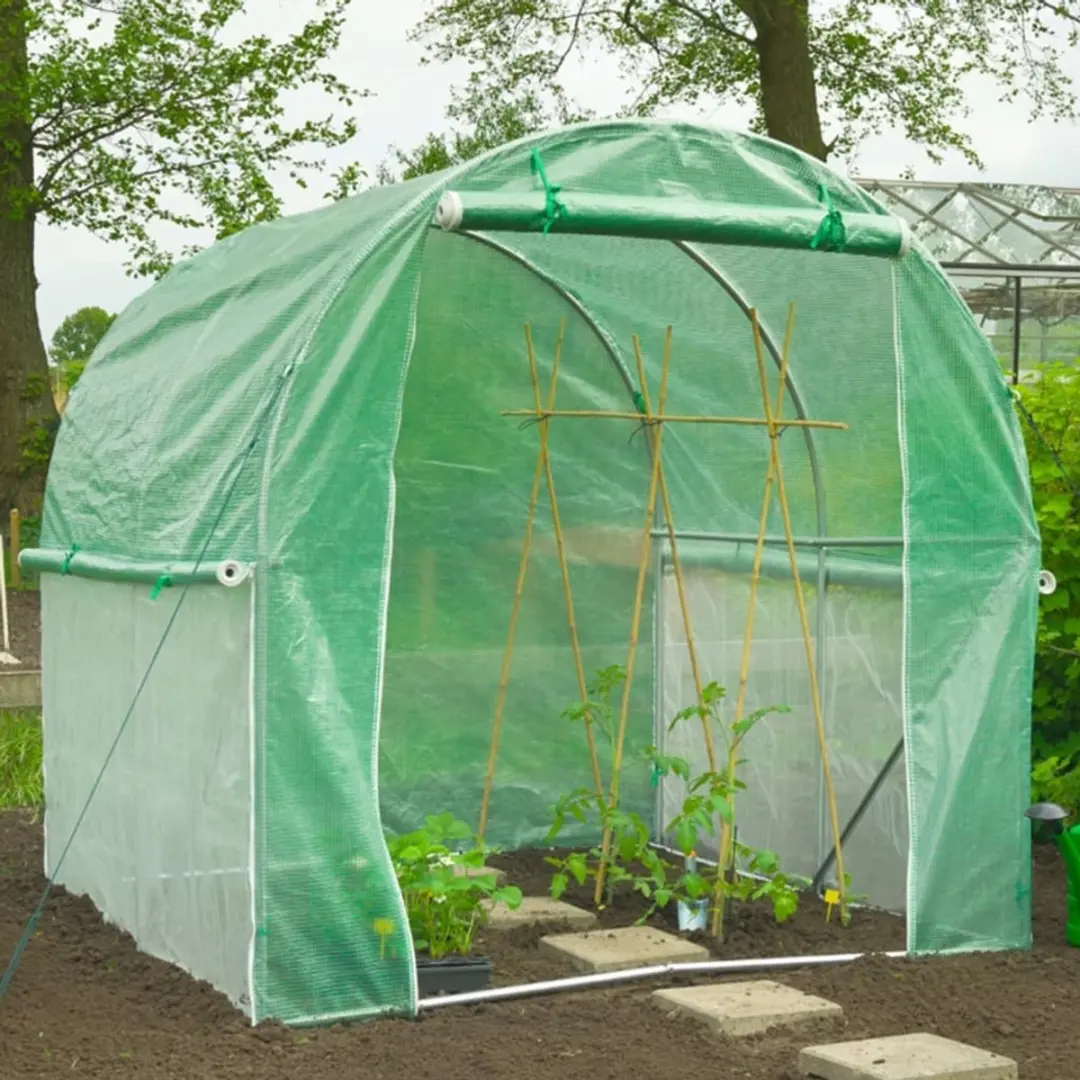Nature Tuintunnel met bodemframe 200x200x200cm - Groen - afbeelding 2 van 3