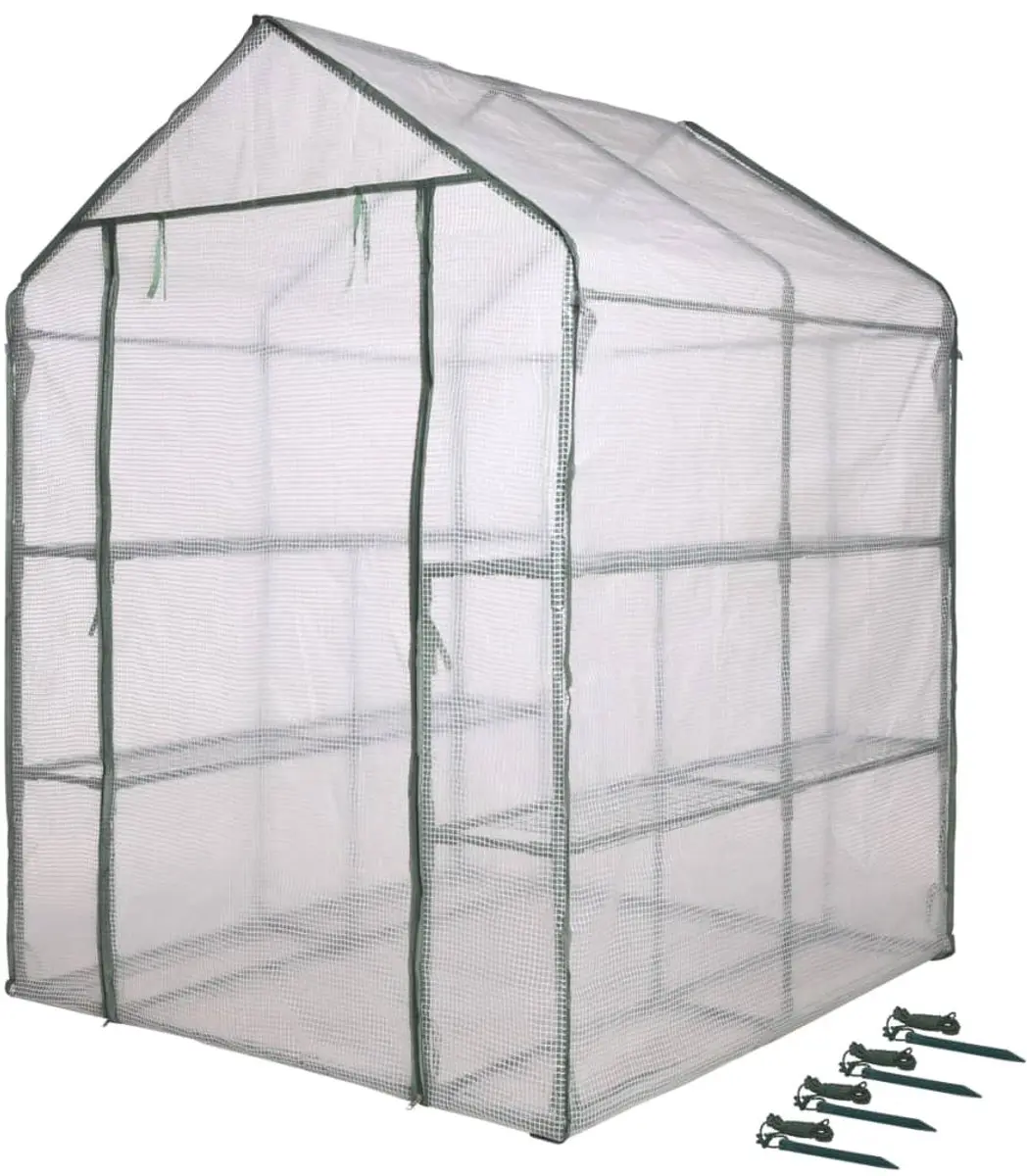 Nature Tuinkas met bodemframe 195x140x140cm - Transparant - afbeelding 2 van 5